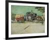 The Caravans, Gypsy Camp Near Arles (Les Roulottes / Campement De Bohémiens), 1888-Vincent van Gogh-Framed Giclee Print