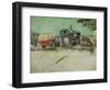 The Caravans, Gypsy Camp Near Arles (Les Roulottes / Campement De Bohémiens), 1888-Vincent van Gogh-Framed Giclee Print