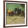 The Caravans, Gypsy Encampment Near Arles, 1888-Vincent van Gogh-Framed Art Print