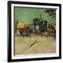 The Caravans, Gypsy Encampment Near Arles, 1888-Vincent van Gogh-Framed Art Print