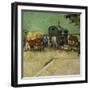 The Caravans, Gypsy Encampment Near Arles, 1888-Vincent van Gogh-Framed Art Print