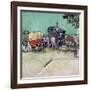 The Caravans, Gypsy Encampment Near Arles, 1888-Vincent van Gogh-Framed Giclee Print