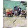 The Caravans, Gypsy Encampment Near Arles, 1888-Vincent van Gogh-Mounted Giclee Print