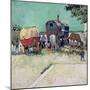 The Caravans, Gypsy Encampment Near Arles, 1888-Vincent van Gogh-Mounted Premium Giclee Print