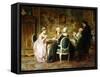 The Card Game-Carl Heinrich Hoff-Framed Stretched Canvas