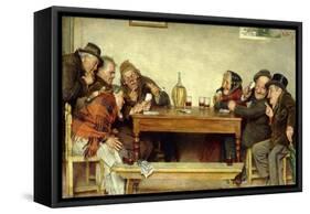 The Card Game-Gaetano Bellei-Framed Stretched Canvas