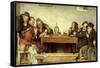 The Card Game-Gaetano Bellei-Framed Stretched Canvas