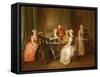 The Card Game-Joseph Francis Nollekens-Framed Stretched Canvas