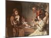 The Card Players, 1657-Cornelis de Heem-Mounted Giclee Print