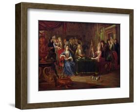 The Card Players, 1699-P. Bergaigne-Framed Giclee Print