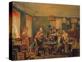 The Card Players, 1850s-Nikolai Petrowitsch Petrow-Stretched Canvas