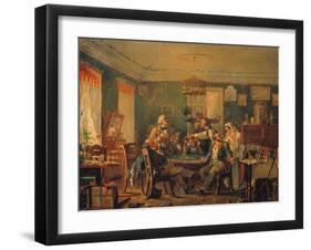The Card Players, 1850s-Nikolai Petrowitsch Petrow-Framed Giclee Print