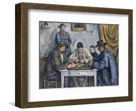 The Card Players, 1890-1892-Paul Cézanne-Framed Art Print