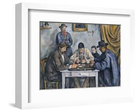 The Card Players, 1890-1892-Paul Cézanne-Framed Art Print