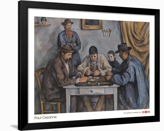 The Card Players, 1890-1892-Paul Cezanne-Framed Art Print