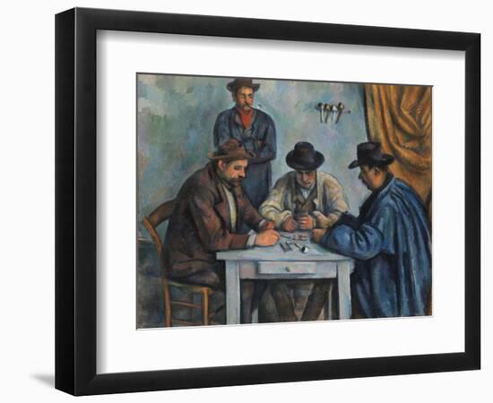 The Card Players, 1890-92-Paul Cezanne-Framed Premium Giclee Print