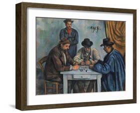 The Card Players, 1890-92-Paul Cezanne-Framed Giclee Print