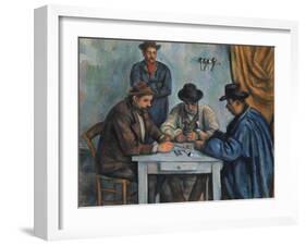 The Card Players, 1890-92-Paul Cezanne-Framed Giclee Print