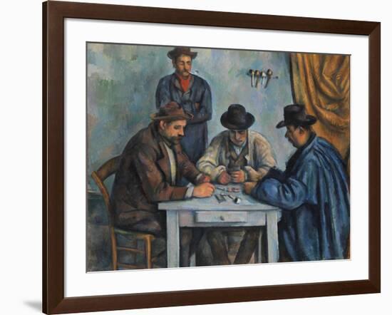 The Card Players, 1890-92-Paul Cezanne-Framed Giclee Print