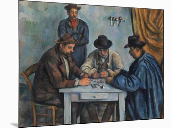 The Card Players, 1890-92-Paul Cezanne-Mounted Giclee Print