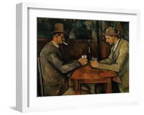 The Card Players, 1890-95-Paul Cézanne-Framed Giclee Print