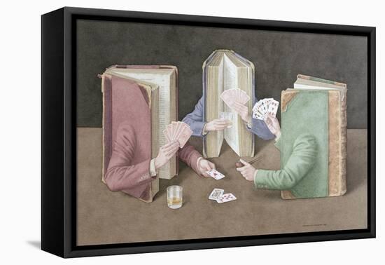 The Card Players, 2004-Jonathan Wolstenholme-Framed Stretched Canvas