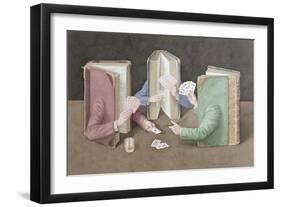 The Card Players, 2004-Jonathan Wolstenholme-Framed Giclee Print