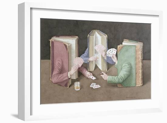 The Card Players, 2004-Jonathan Wolstenholme-Framed Giclee Print