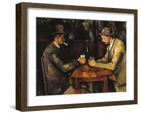 The Card Players, c.1890-Paul Cézanne-Framed Giclee Print