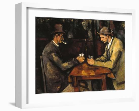 The Card Players, c.1890-Paul Cézanne-Framed Giclee Print