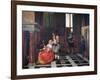 The Card Players, C1663-1665-Pieter de Hooch-Framed Giclee Print