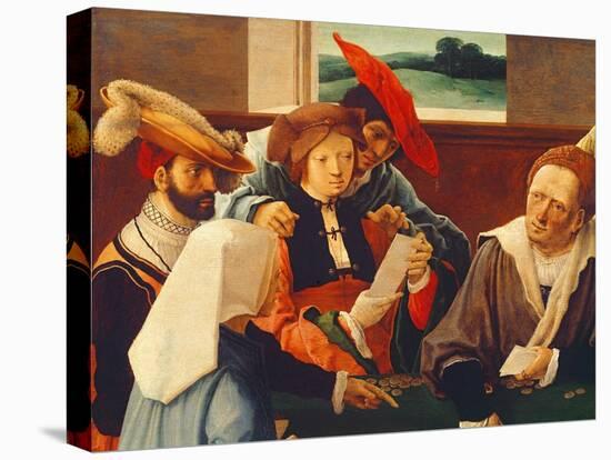 The Card Players (Detail of 69590)-Lucas van Leyden-Stretched Canvas