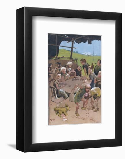 The Card Players-Lawson Wood-Framed Premium Giclee Print