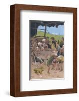 The Card Players-Lawson Wood-Framed Premium Giclee Print