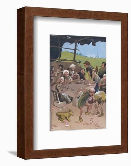 The Card Players-Lawson Wood-Framed Premium Giclee Print