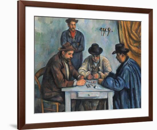 The Card Players-Paul Cézanne-Framed Art Print