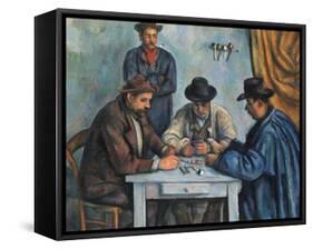 The Card Players-Paul Cézanne-Framed Stretched Canvas