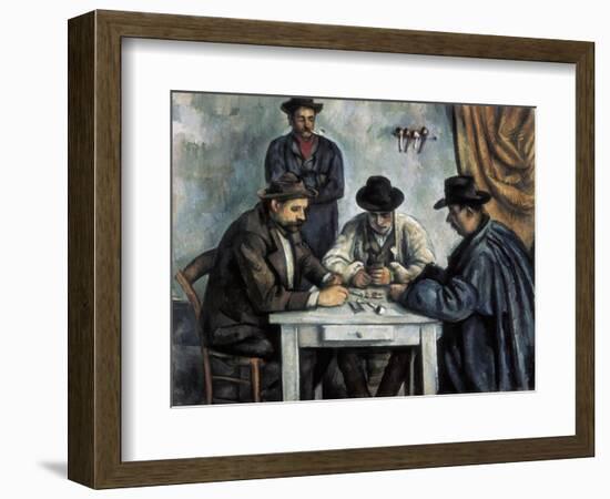 The Card Players-Paul Cézanne-Framed Art Print