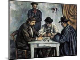 The Card Players-Paul Cézanne-Mounted Art Print