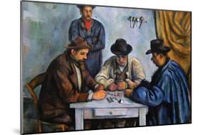 The Card Players-Paul Cézanne-Mounted Art Print