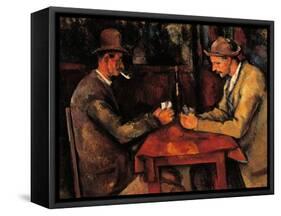 The Card Players-Paul Cézanne-Framed Stretched Canvas