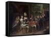 The Card Players-Jan Havicksz. Steen-Framed Stretched Canvas