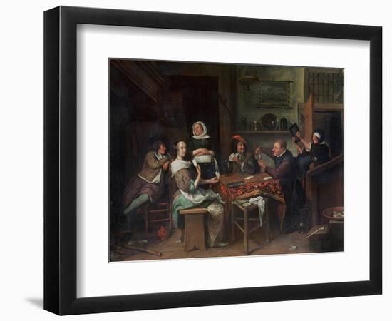 The Card Players-Jan Havicksz. Steen-Framed Giclee Print