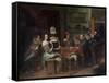 The Card Players-Jan Havicksz. Steen-Framed Stretched Canvas