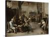 The Card Players-David Teniers the Younger-Stretched Canvas