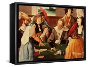 The Card Players-Lucas van Leyden-Framed Stretched Canvas