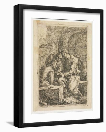 The Card Players-Thomas Wyck-Framed Giclee Print
