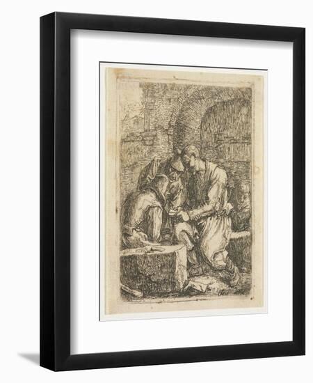 The Card Players-Thomas Wyck-Framed Premium Giclee Print