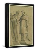 The Cardinal and the Doctor, Between 1500 and 1530-Ugo da Carpi-Framed Stretched Canvas