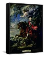 The Cardinal Infante Ferdinand at the Battle of Nordlingen, c.1634-Peter Paul Rubens-Framed Stretched Canvas